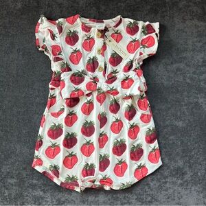 NWT Kate Quinn Strawberry Bow Waist Shortie Size 2T